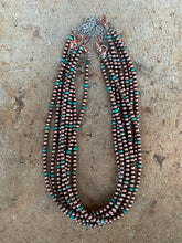 Load image into Gallery viewer, Copper and Turquoise Necklace N0750