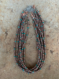 Copper and Turquoise Necklace N0750