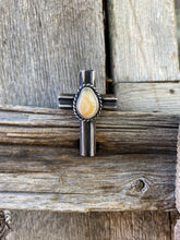 Load image into Gallery viewer, Elk Ivory Cross Ring Size R0453