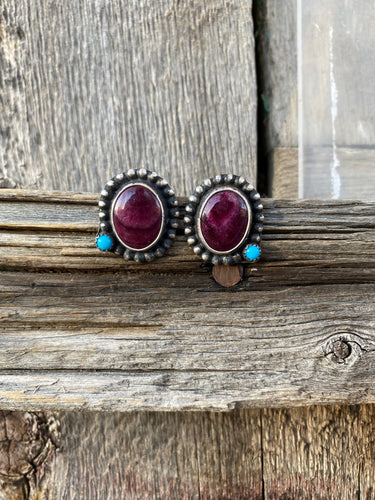 Purple Spiny Oyster Earrings E0144