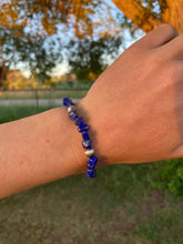 Load image into Gallery viewer, Lapis and Silver Bracelet