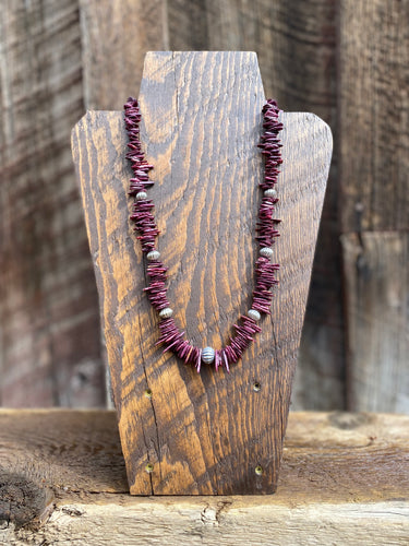 Purple Spiny Oyster Necklace N0591