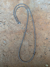 Load image into Gallery viewer, 30” 3mm sterling silver pearls N0651