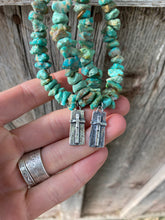 Load image into Gallery viewer, Cross Charm Turquoise Stretchy Bracelet C0393