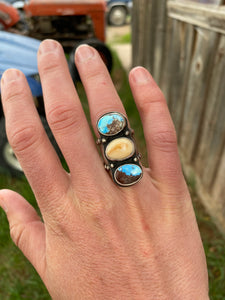 Golden Hills Elk Ivory Ring Size 7 R0259