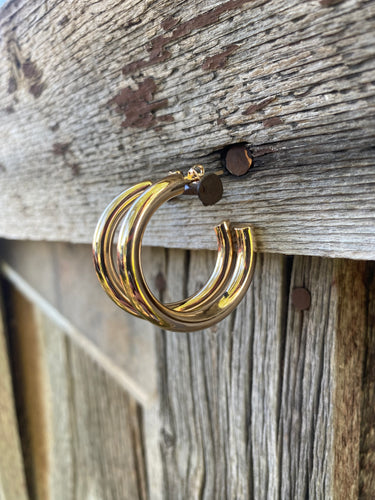 Gold Hoops E0227