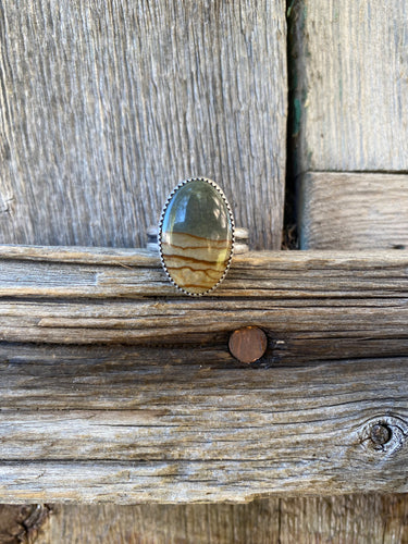 Picture Jasper Ring Size 8 3/4 R0298