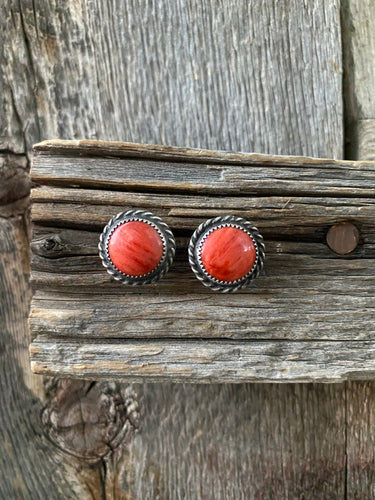 Red Spiny Oyster Earrings E0243