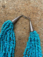 Load image into Gallery viewer, 10 Strand Vintage Turquoise Necklace