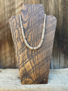 Graduated Turquoise Heishi Necklace N0697