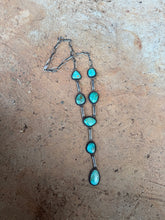Load image into Gallery viewer, Tyrone Turquoise Lariat Necklace N0703
