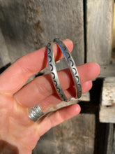 Load image into Gallery viewer, Silver Stamped Stacker Cuff C0492