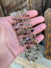 Load image into Gallery viewer, Gold Plated Smoky Quartz Chain N0572
