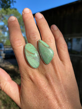 Load image into Gallery viewer, Australian Variscite Two Stone Ring 7-8.5 R0449