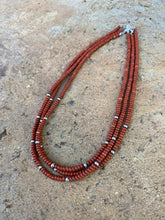 Load image into Gallery viewer, Pipestone Necklace with Silver N0926