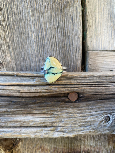 Angel Wing Variscite Ring Size 9 R0295