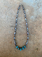 Load image into Gallery viewer, Vintage Silver and Turquoise Necklace