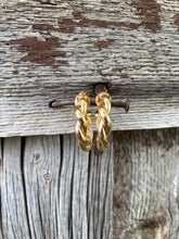 Load image into Gallery viewer, Twisted Gold Filled Hoops E0219
