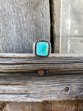 Load image into Gallery viewer, Turquoise Wideband Ring Size 7 R0367