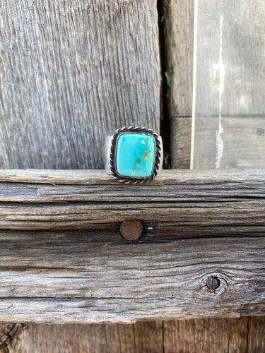 Turquoise Wideband Ring Size 7 R0367