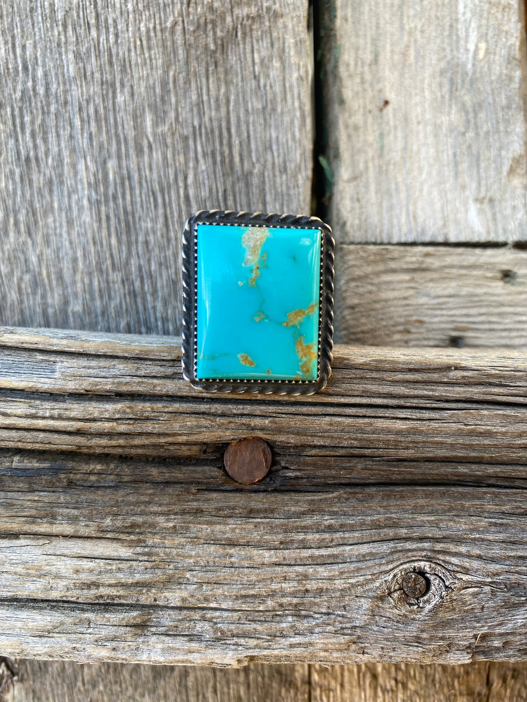 Kingman Turquoise Ring Size 8.5 R0255