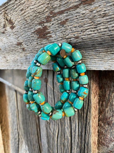 Turquoise Spiny Oyster Stretchy Bracelet C0399