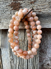 Load image into Gallery viewer, Pink Moonstone Stretch Bracelet 8mm C0231