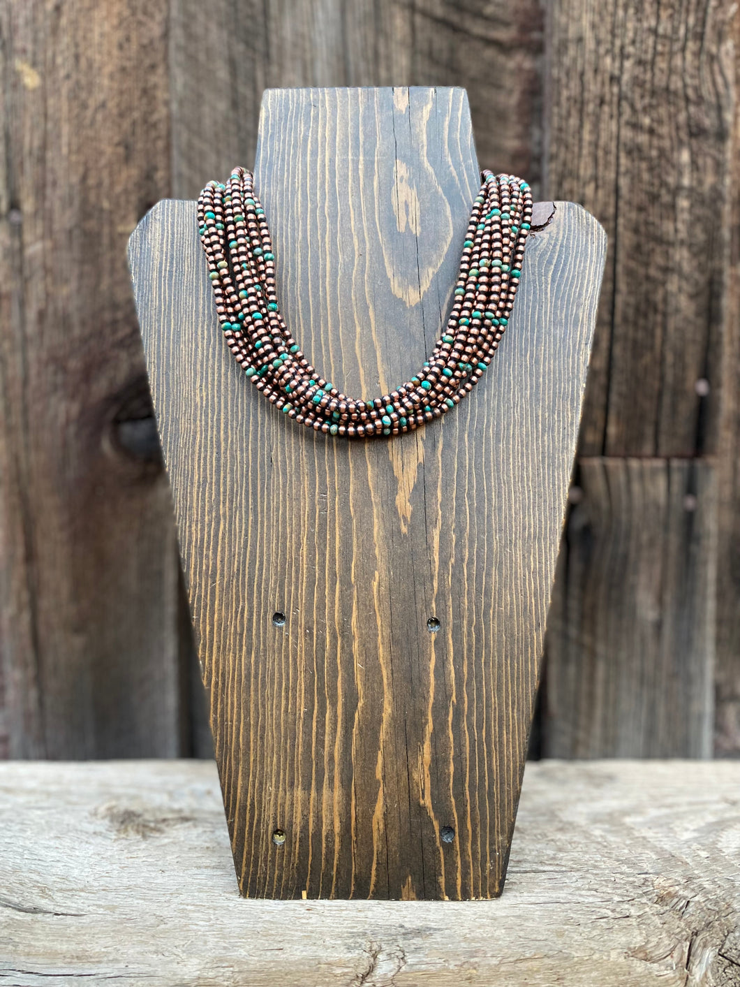 Copper and Turquoise Necklace N0750