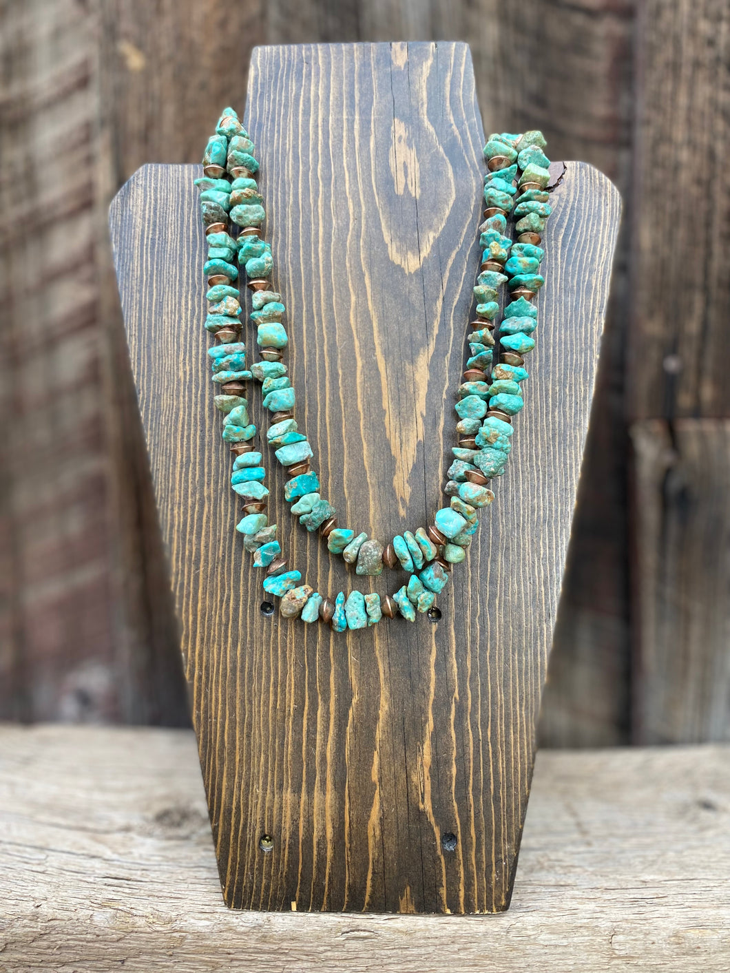 Turquoise and Copper Necklace N0715