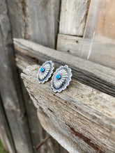 Load image into Gallery viewer, Turquoise Concho Earrings E0207