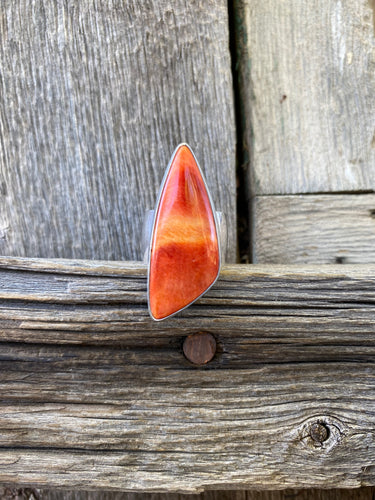 Orange Spiny Oyster Ring 7.5 R0267