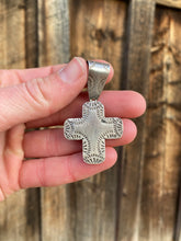 Load image into Gallery viewer, PO669 Stamped Cross Pendant