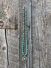 Load image into Gallery viewer, Turquoise Flower Necklace N0652