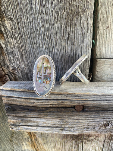 Vintage Cactus Ring 7 R0258