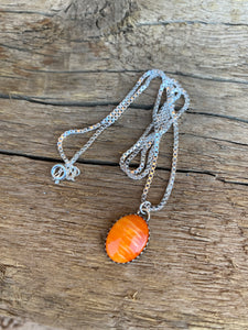 Orange Spiny Oyster Necklace N0549