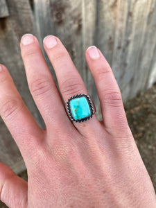 Turquoise Wideband Ring Size 7 R0367