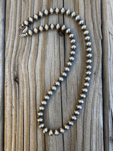 Load image into Gallery viewer, 8mm Sterling Silver Pearls 20-22” N0547