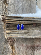 Load image into Gallery viewer, Lapis Teardrop Earrings E0171
