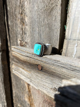 Load image into Gallery viewer, Turquoise Wideband Ring Size 7 R0367