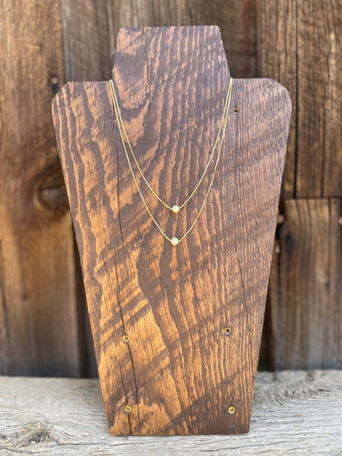 Gold Pearl Necklace N0682