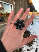 Load image into Gallery viewer, Black Onyx Cluster Ring R0387