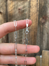 Load image into Gallery viewer, Sterling Silver Paperclip Chain N0711