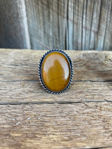 Tigers Eye Ring Size 8 1/4 R0383