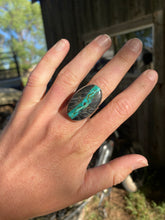 Load image into Gallery viewer, Thunderbird Turquoise Ring Size 8 R0421