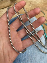 Load image into Gallery viewer, 30” 3mm sterling silver pearls N0651