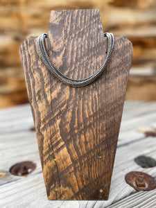 16” Sterling Silver Saucer Necklace N0544