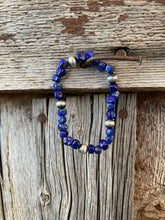 Load image into Gallery viewer, Lapis and Silver Bracelet