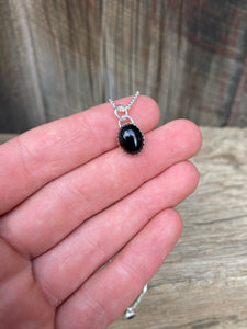 Black Onyx Pendant Necklace N0674