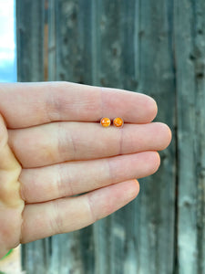 Orange Spiny Oyster Earrings E0090