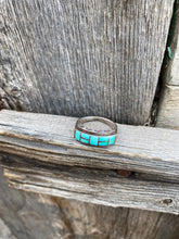Load image into Gallery viewer, Vintage Inlay Ring Size 8 R0416